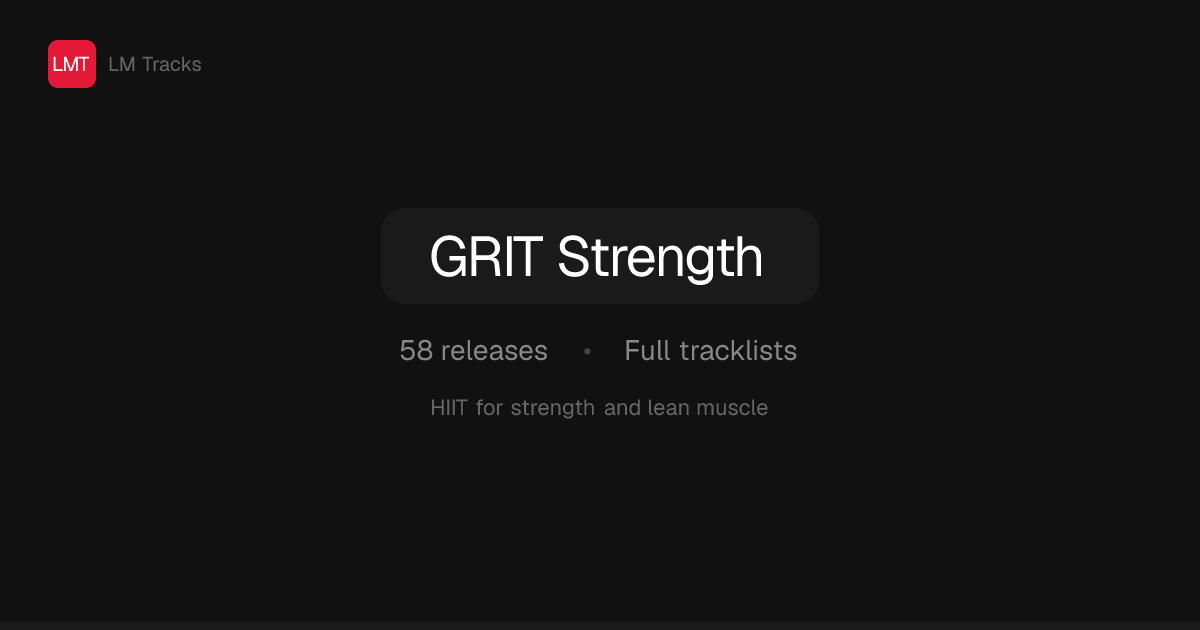 GRIT Strength Tracklists – All Releases | LM Tracks
